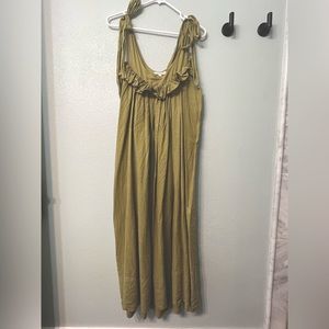 Doen tie shoulder linen dress
